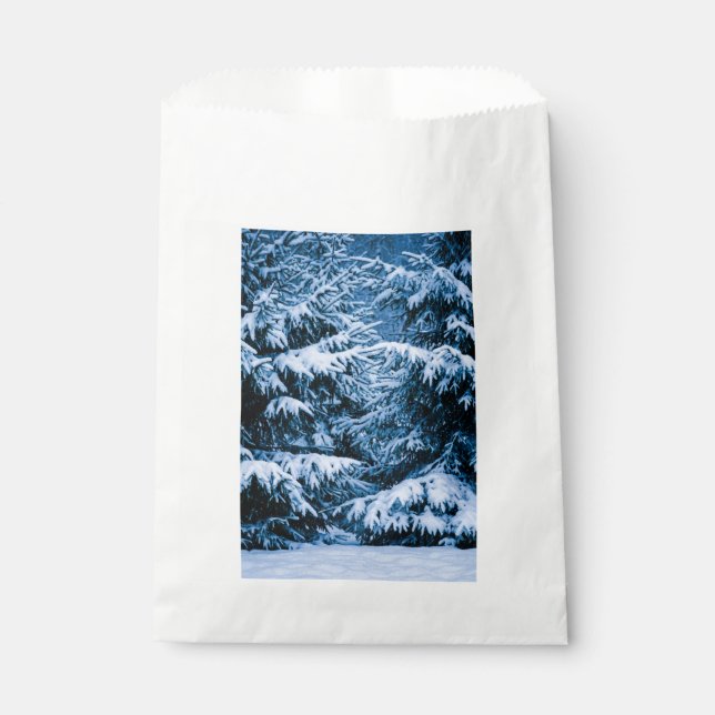 Winter Forest Christmas Tree Favour Bags (Front)