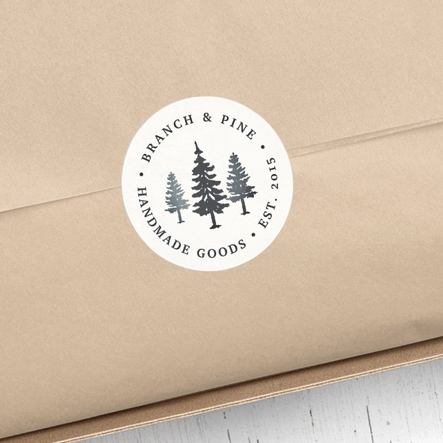 Winter Forest Classic Round Sticker (Creator Uploaded)