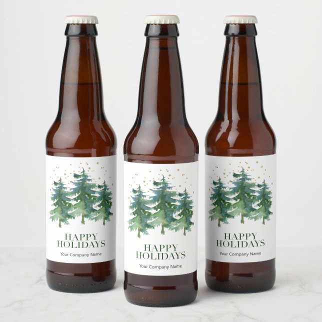 Winter Forest Company Holiday Beer Bottle Label (Bottles)