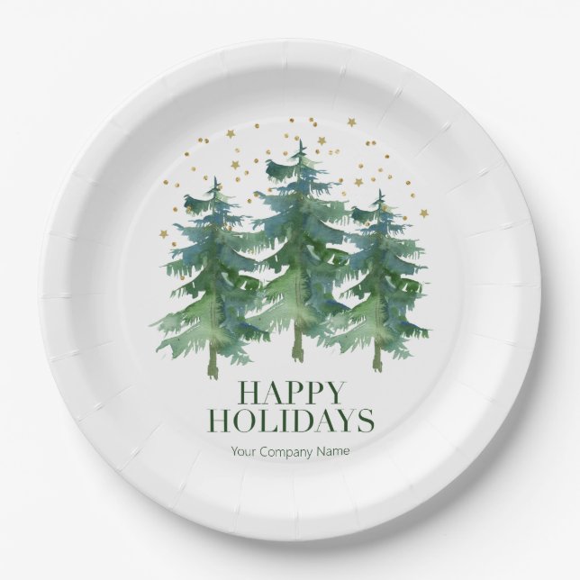 Winter Forest Company Paper Plate (Front)