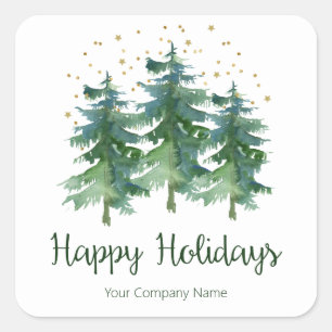 Winter Forest Company Square Sticker