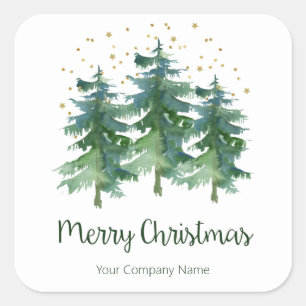 Winter Forest Company Square Sticker