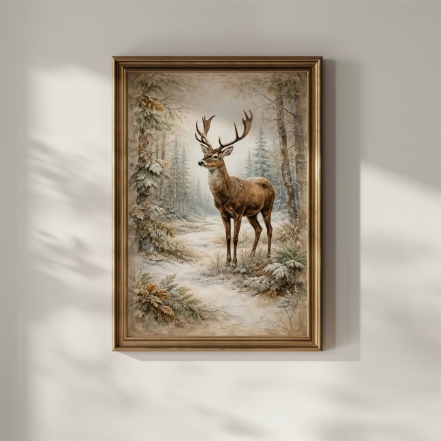 Winter Forest Deer Poster (Creator Uploaded)