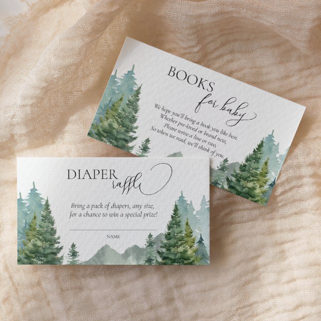 Winter Forest Diaper Raffle, Books for Baby Card (Creator Uploaded)