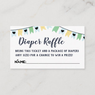 Winter Forest Diaper Raffle Tickets Enclosure Card