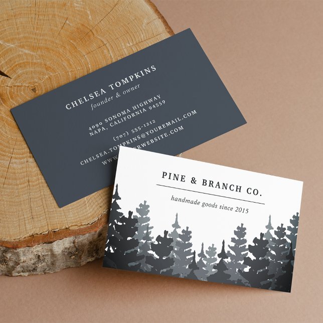 Winter Forest | Evergreen Tree Logo Business Card (Creator Uploaded)