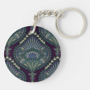 Winter Forest - Feathered Paisley Key Ring