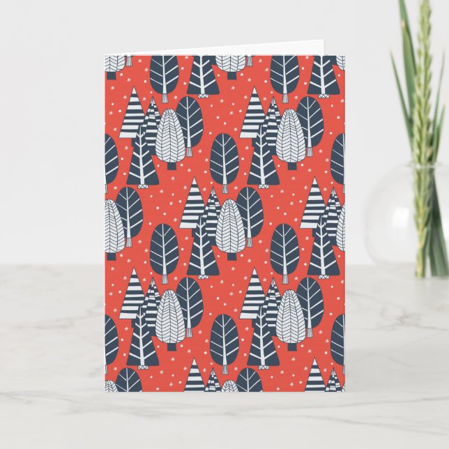 Winter forest holiday card (Front)