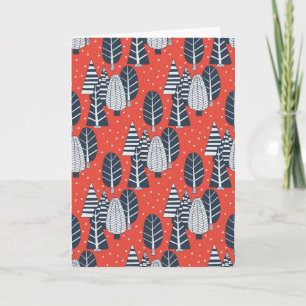 Winter forest holiday card