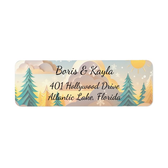 Winter Forest Label (Front)