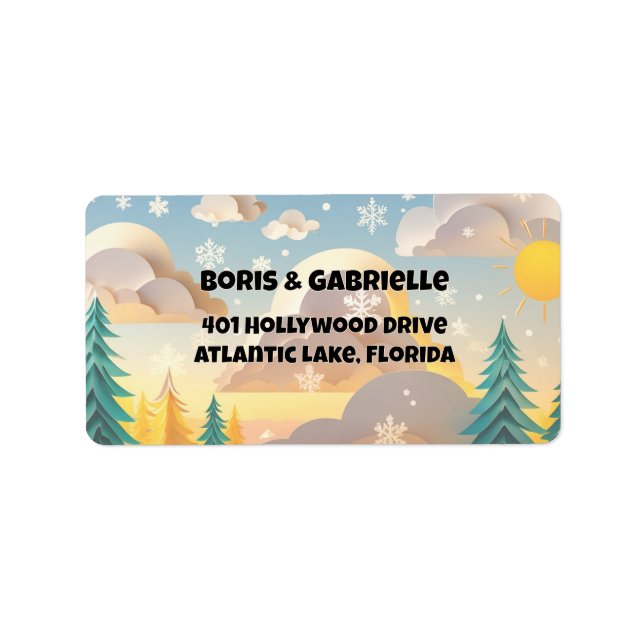 Winter Forest Label (Front)