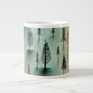 Winter forest large coffee mug
