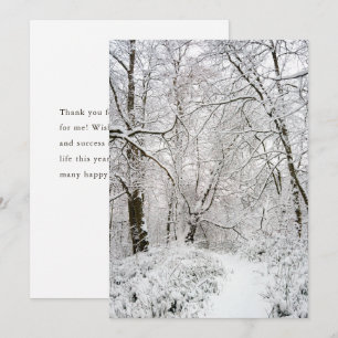Winter Forest, New Year Holiday Card