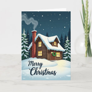 Winter Forest Night Card