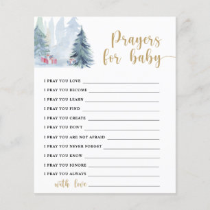 Winter forest - Party game prayers for baby