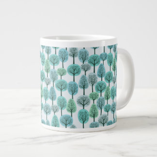 Winter Forest Pattern Large Coffee Mug
