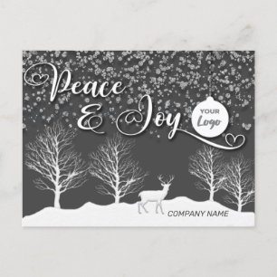 Winter forest  Peace & joy corporate logo Holiday