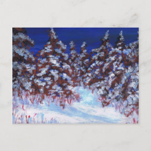 winter forest postcard