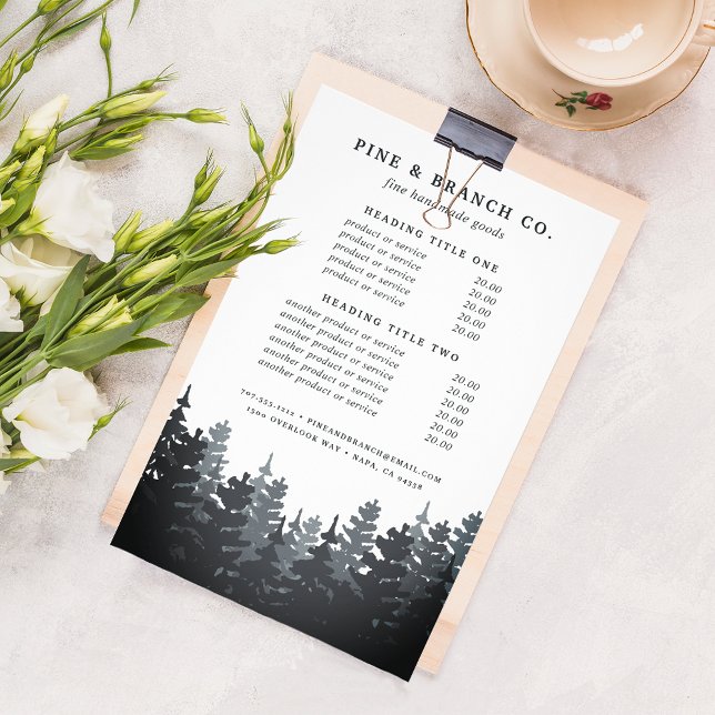 Winter Forest Pricing & Services Flyer (Creator Uploaded)