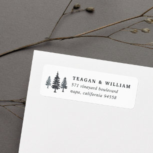 Winter Forest Return Address