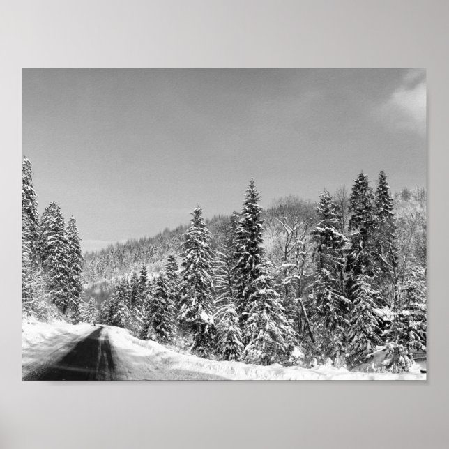 Winter Forest Road Poster (Front)