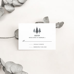 Winter Forest RSVP Card