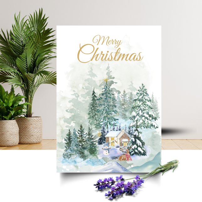 Winter Forest Scene Christmas Card (Creator Uploaded)