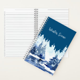 Winter Forest Scene Notebook
