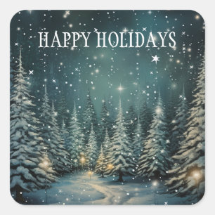 Winter Forest  Square Sticker