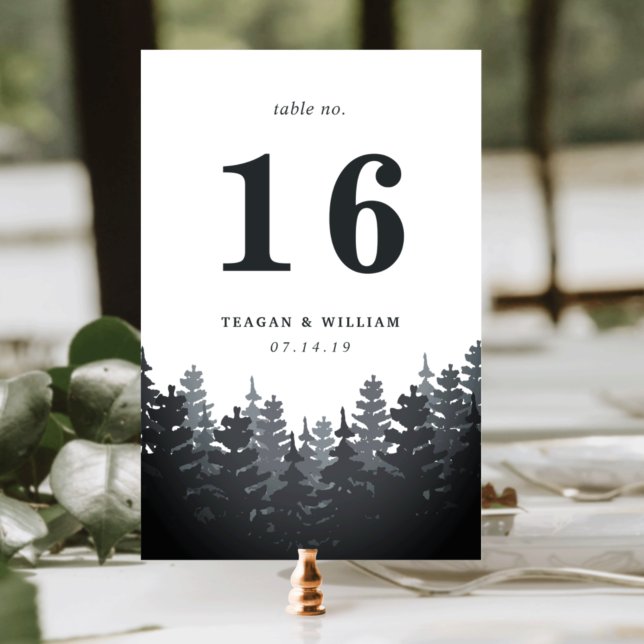 Winter Forest Table Number Card (Creator Uploaded)
