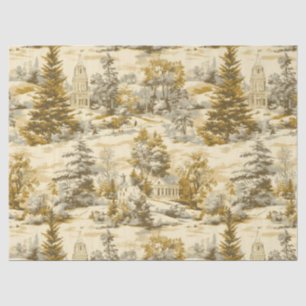 Winter Forest Toile de Jouy Pattern (4) Tissue Paper