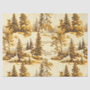 Winter Forest Toile de Jouy Pattern (9) Tissue Paper