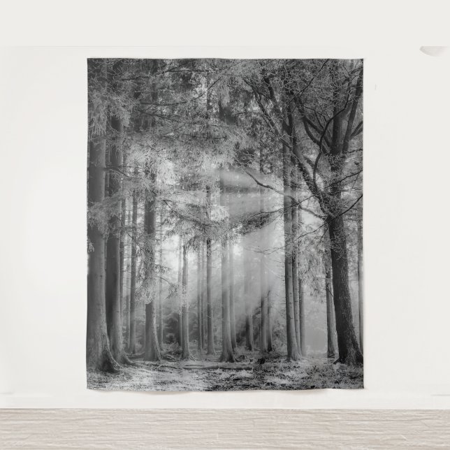 Winter forest trees #10 tapestry (Front)