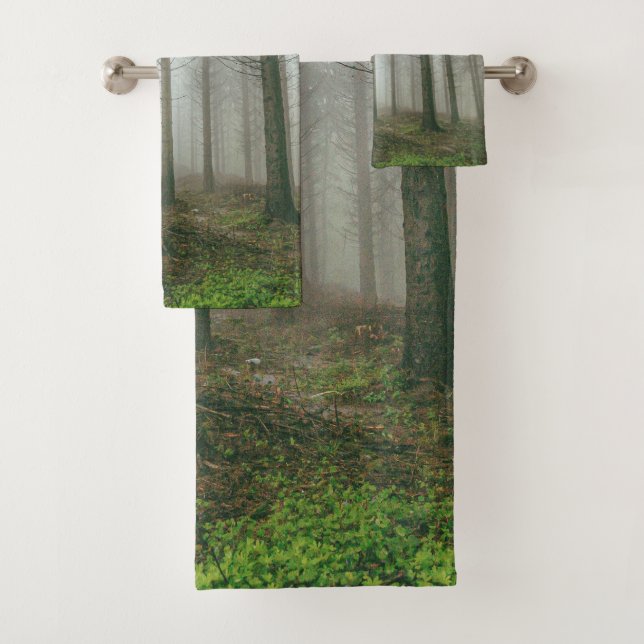 Winter forest trees #11 bath towel set (Insitu)