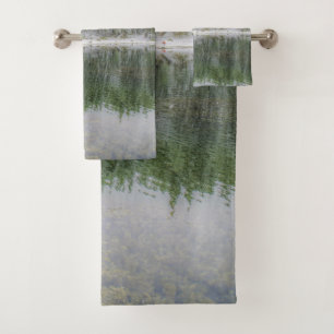 Winter forest trees #18 bath towel set