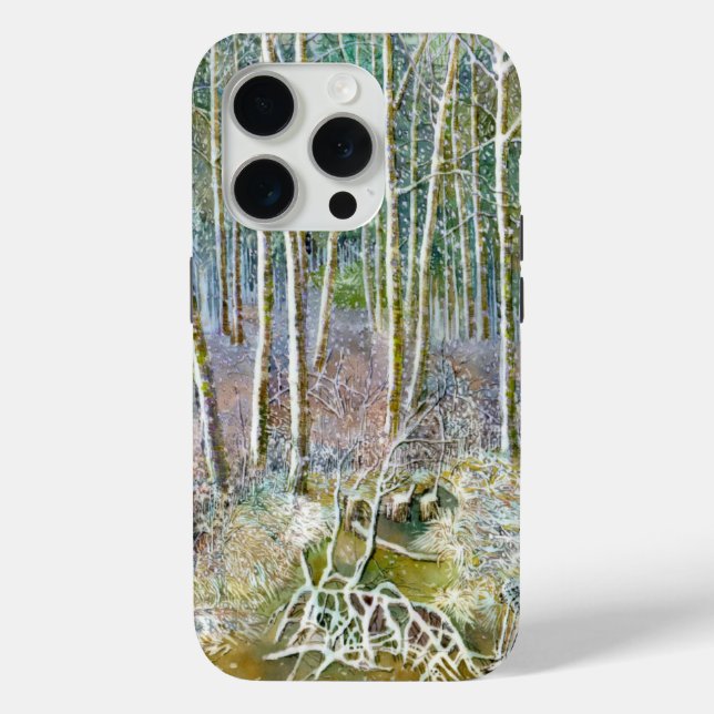 winter forest  Watercolor Case-Mate iPhone Case (Back)
