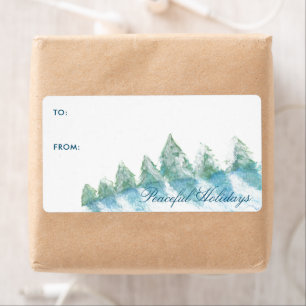 Winter Forest Watercolor Christmas Gift