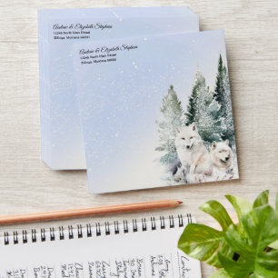 Winter Forest Watercolor Envelope