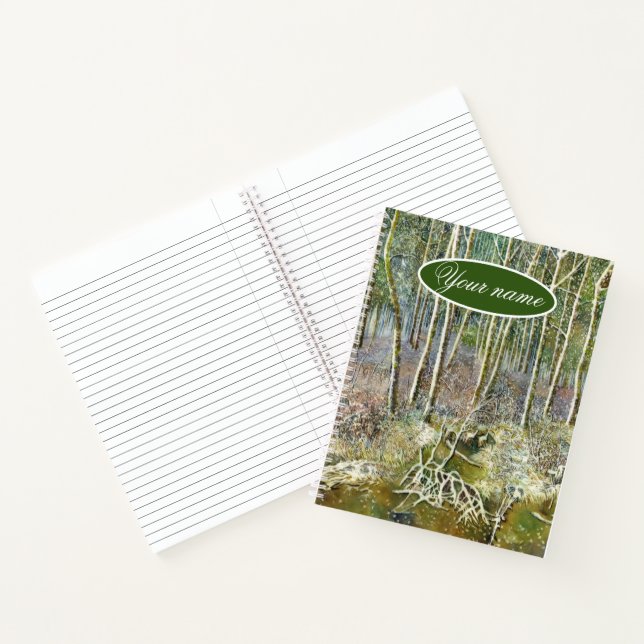 winter forest  Watercolor painting Notebook (Inside)
