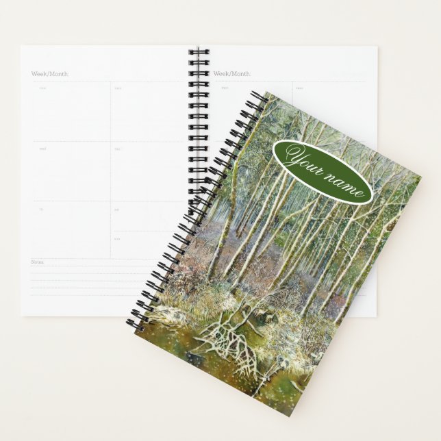 winter forest  Watercolor painting Planner (Display)