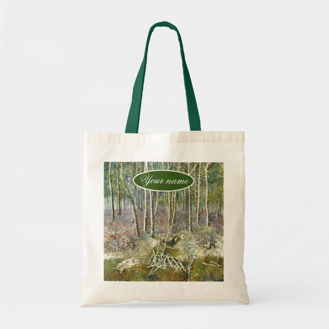 winter forest  Watercolor painting Tote Bag (Front)