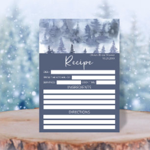 Winter Forest Watercolor Recipe for the bride