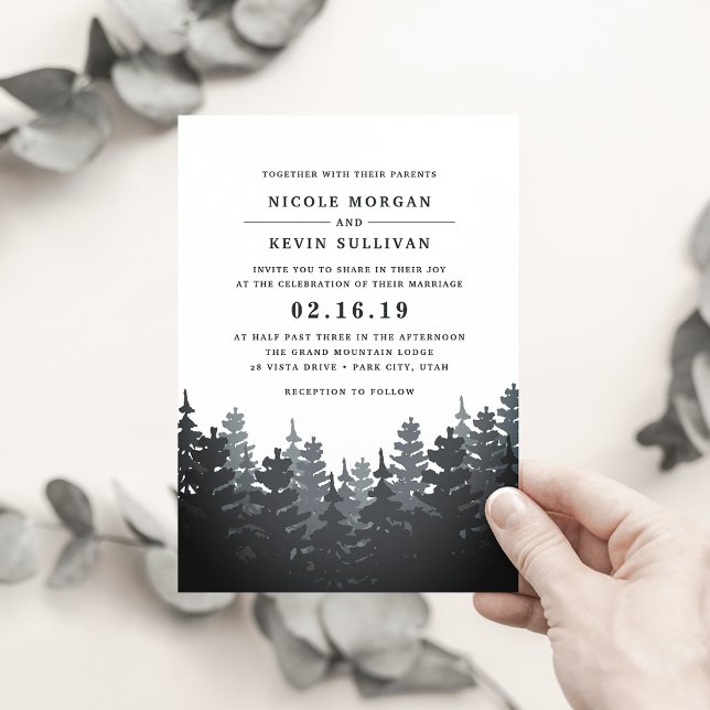 Winter Forest Wedding Invitation (Creator Uploaded)