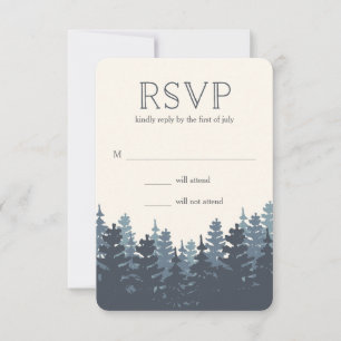 Winter Forest Wedding RSVP Card