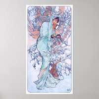Winter (Four Seasons), Alphonse Mucha