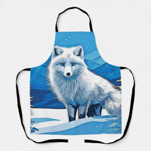 Winter Fox Art Apron