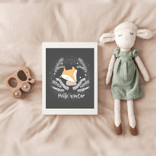 Winter Fox Nursery Poster