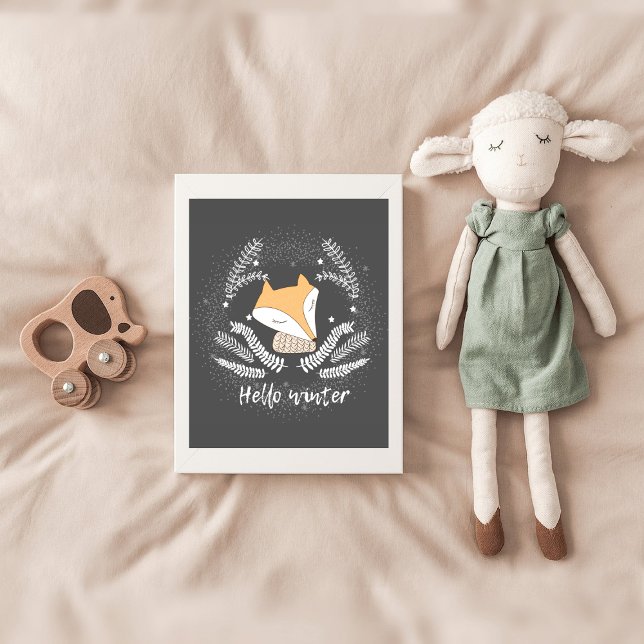 Winter Fox Nursery Poster (Creator Uploaded)