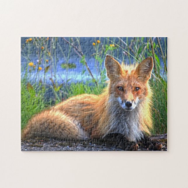 Winter Fox Quebec Canada. Jigsaw Puzzle (Horizontal)