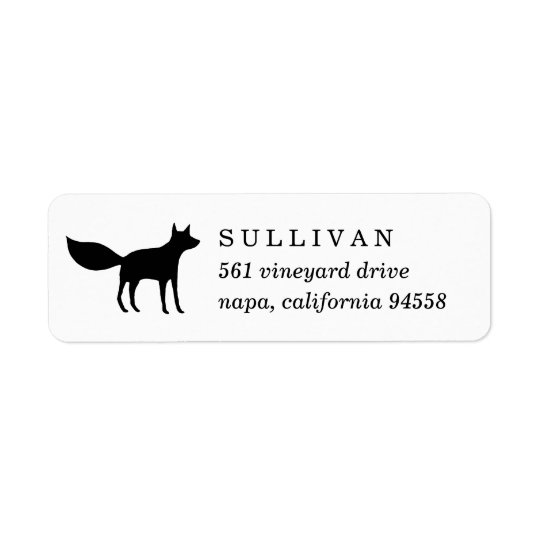 Winter Fox Return Address Return Address Label